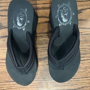 90s platform sandal Black